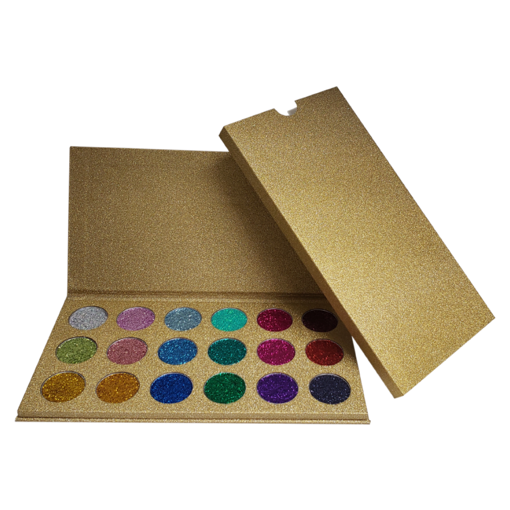 18 Color Diamond Glitter Pressed Powder Palette